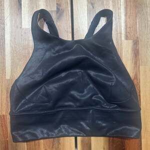 Lululemon Wunder Train Long Line Bra Foil Black